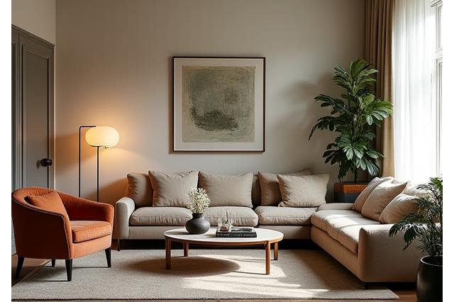 Well-appointed living room showcasing elegant interior styling